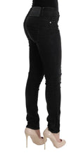 Black Denim Cotton Bottoms Slim Fit Jeans Acht