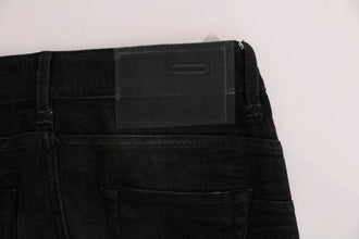 Black Denim Cotton Bottoms Slim Fit Jeans Acht