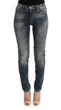 Blue Wash Cotton Blend Slim Fit Jeans Cavalli