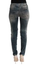 Blue Wash Cotton Blend Slim Fit Jeans Cavalli