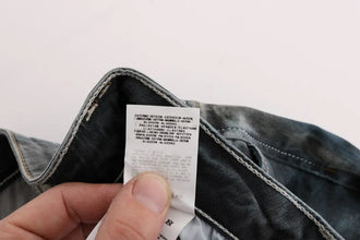 Blue Wash Cotton Blend Slim Fit Jeans Cavalli