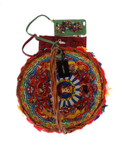 Multicolor AGNESE Straw Crystal  Pom Pom Bag Dolce & Gabbana