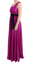 Pink Silk Stretch Shift Long Dress Dolce & Gabbana