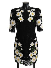 Black Floral Lace Chamomile Sicily Dress Dolce & Gabbana