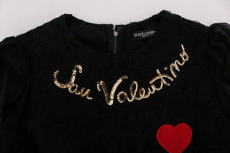 Black San Valentino Sequined Shift Dress Dolce & Gabbana