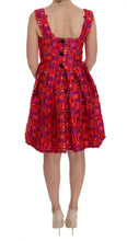 Pink Patterned A-line Above Knees Dress Dolce & Gabbana