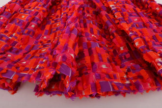 Pink Patterned A-line Above Knees Dress Dolce & Gabbana