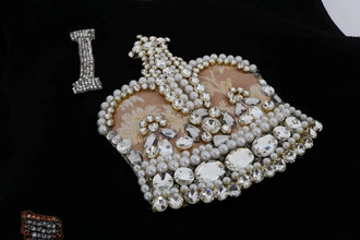 Black I AM A PRINCESS Crystal Shift Dress Dolce & Gabbana