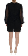 Black Lace Red Heart Shift Dress Dolce & Gabbana