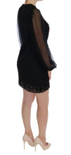 Black Lace Red Heart Shift Dress Dolce & Gabbana
