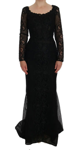 Black Floral Sheath Dress Dolce & Gabbana