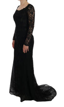 Black Floral Sheath Dress Dolce & Gabbana