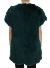 Green Alpaca Fur Vest Sleeveless Jacket Dolce & Gabbana