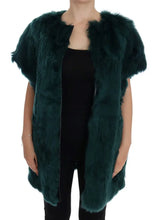 Green Alpaca Fur Vest Sleeveless Jacket Dolce & Gabbana