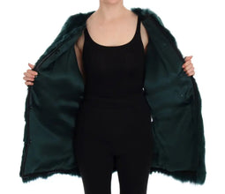 Green Alpaca Fur Vest Sleeveless Jacket Dolce & Gabbana