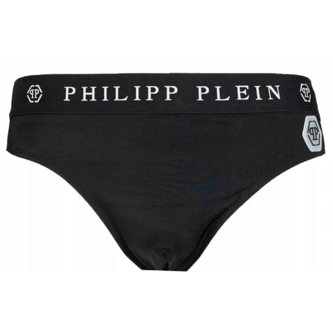 Black Polyamide Men Swim Brief Philipp Plein