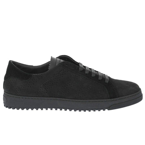 Black Calfskin Women Sneaker Off-White