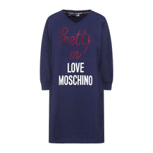 Blue Cotton Women Dress Love Moschino