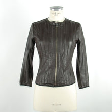 Black Leather Women Jacket Emilio Romanelli