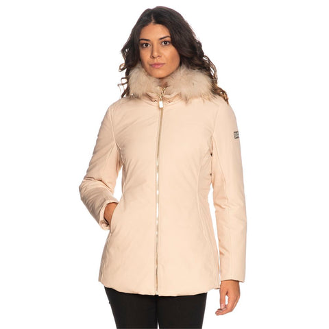 Beige Polyamide Women's Jacket Yes Zee