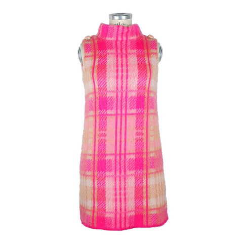 Fuchsia Marabou Women Dress Elisabetta Franchi