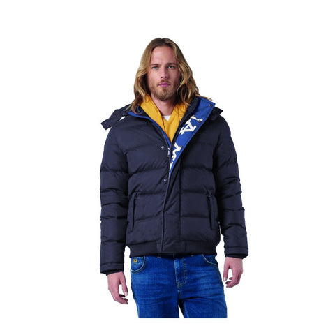Blue Nylon Men Jacket La Martina
