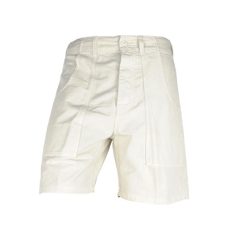 White Cotton Men's Bermuda Short Don The Fuller