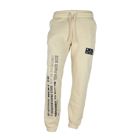 Beige Cotton Men's Track Pant Diego Venturino