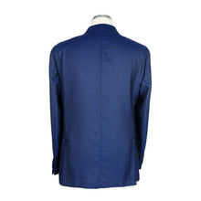 Blue Wool Men Blazer Emilio Romanelli