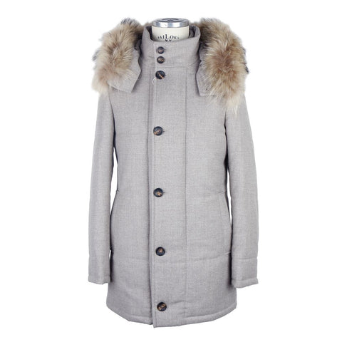 Made in Italy Gray Wool Men Jacket