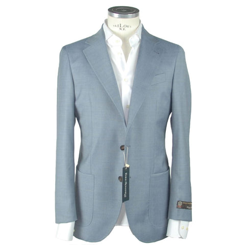 Blue Wool Men's Blazer Emilio Romanelli