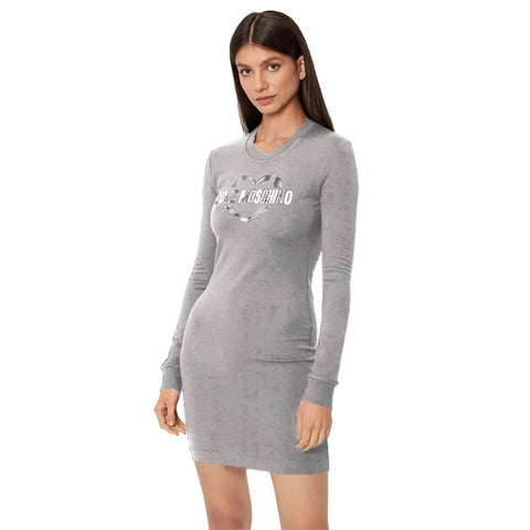 Brown Cotton Women Dress Love Moschino