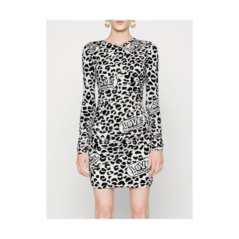 White Viscose Women Dress Love Moschino