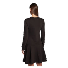 Chic Embossed Logo Cotton Blend Dress Love Moschino