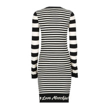 Elegant Striped Knit Dress with Long Sleeves Love Moschino