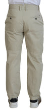 Dsquared² Beige Cotton Straight Fit Men Casual Pants