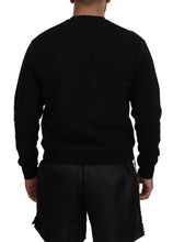 Dsquared² Black Printed Long Sleeves Pullover Sweater