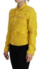 Dsquared² Yellow Collared Long Sleeves Denim Jacket