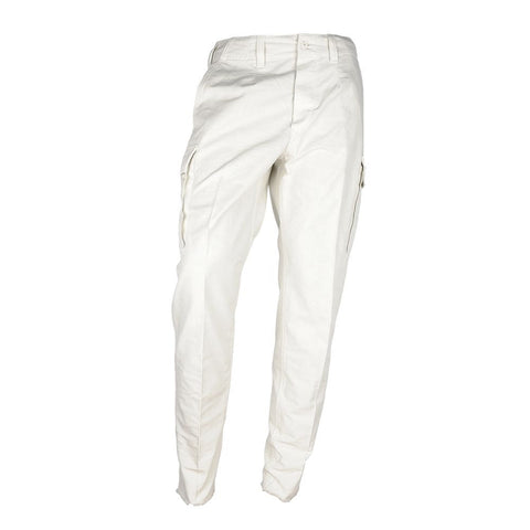 White Cotton Men's Trouser Don The Fuller