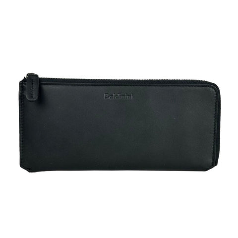Elegant Black Leather Travel Organizer Baldinini Trend