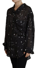 Dsquared² Black Polka Dots Collared Button Down Blouse Top