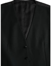 Dolce & Gabbana Black Wool Waistcoat Dress Formal Vest