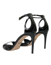 Dolce & Gabbana Black KEIRA Leather Heels Sandals Shoes