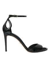 Dolce & Gabbana Black KEIRA Leather Heels Sandals Shoes