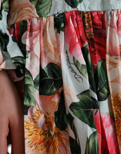Dolce & Gabbana Multicolor Floral CottonAline Pleated Dress
