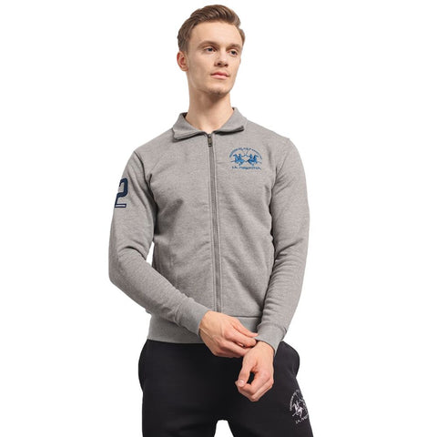 La Martina Gray Cotton Men's Sweater