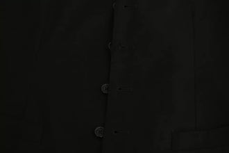 Dolce & Gabbana Black Wool Stretch Waistcoat Formal Dress Vest