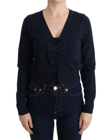 Blue Wool Blouse Sweater MARGHI LO'