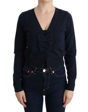 Blue Wool Blouse Sweater MARGHI LO'