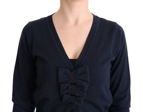 Blue Wool Blouse Sweater MARGHI LO'